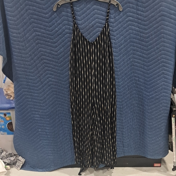 Billabong Black and White Striped Romper - Picture 1 of 7